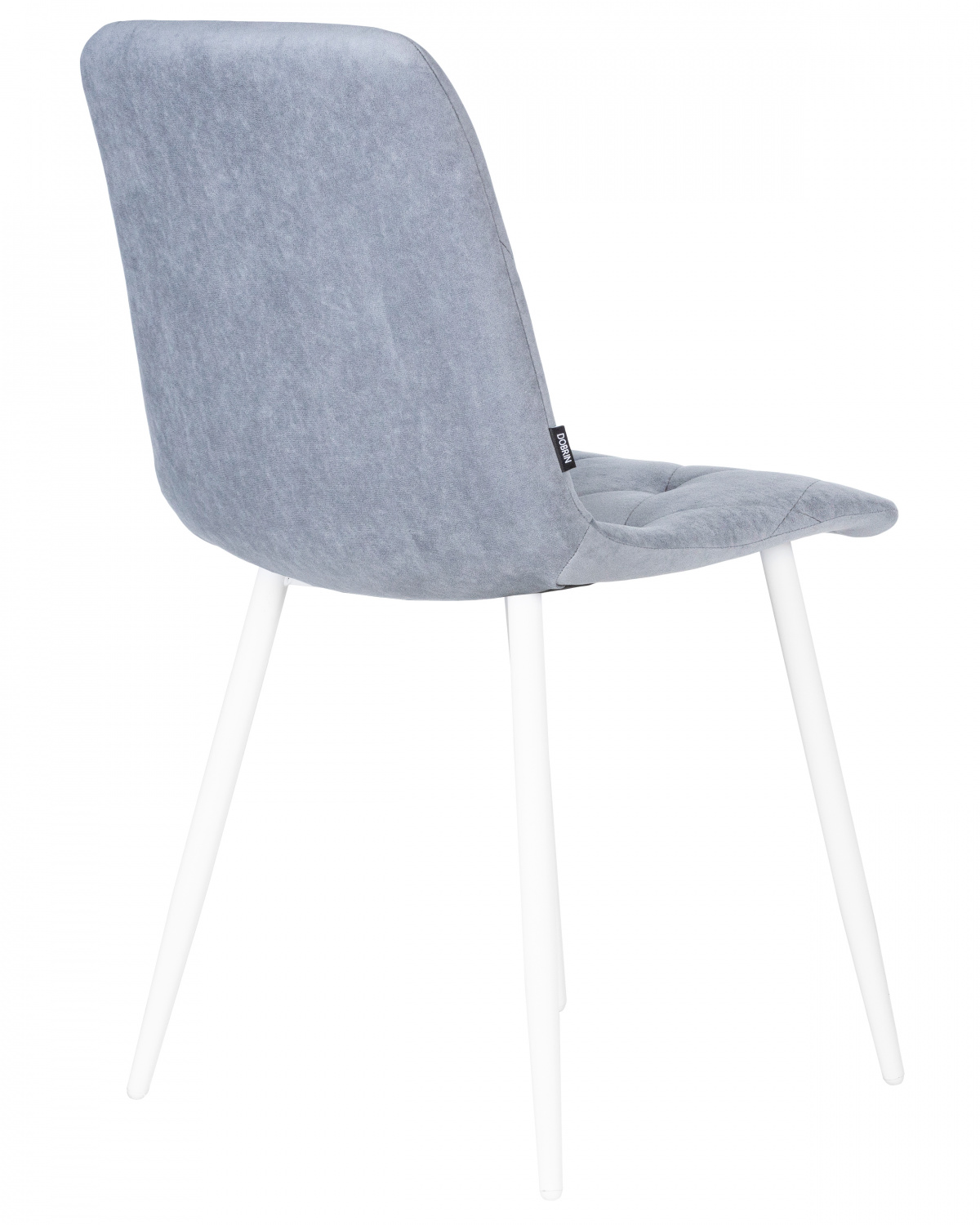 Стул обеденный DOBRIN CHILLY ROMBO, Серо-голубой Simple 26, основание белый