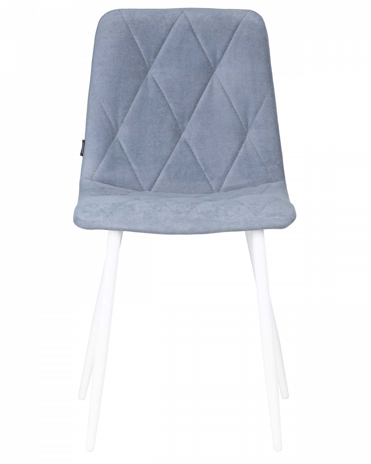 Стул обеденный DOBRIN CHILLY ROMBO, Серо-голубой Simple 26, основание белый