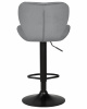 Стул барный DOBRIN BARNY BLACK, серый велюр (MJ9-75)