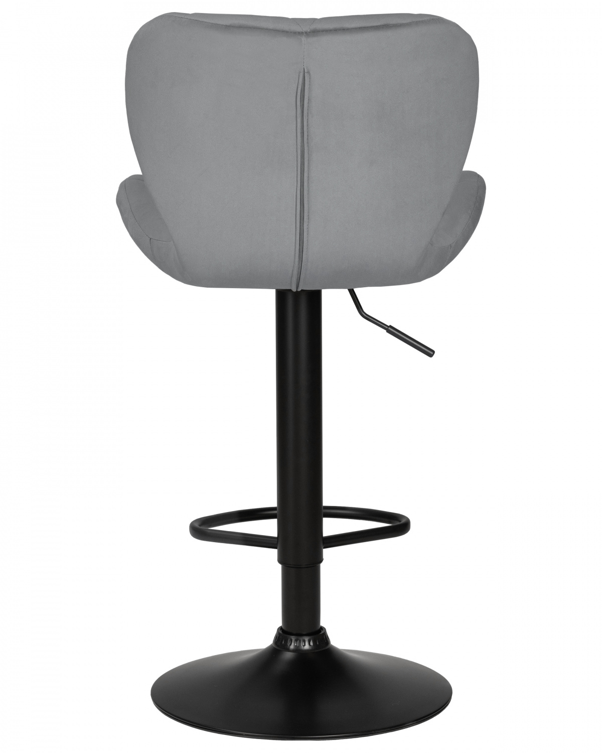 Стул барный DOBRIN BARNY BLACK, серый велюр (MJ9-75)