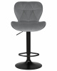 Стул барный DOBRIN BARNY BLACK, серый велюр (MJ9-75)