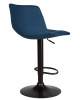 Стул барный DOBRIN TAILOR BLACK, синий велюр (MJ9-117)