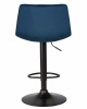 Стул барный DOBRIN TAILOR BLACK, синий велюр (MJ9-117)