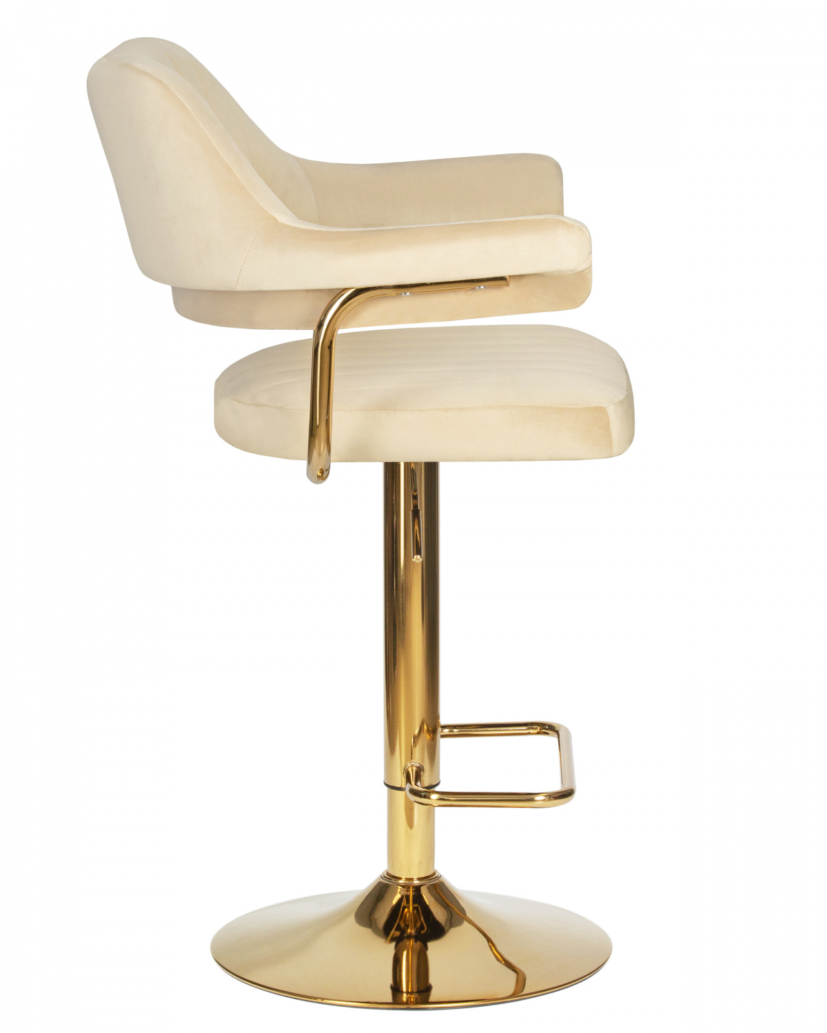 Стул барный DOBRIN CHARLY GOLD, бежевый велюр (MJ9-10)