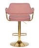 Стул барный DOBRIN CHARLY GOLD, розовый велюр (MJ9-32)