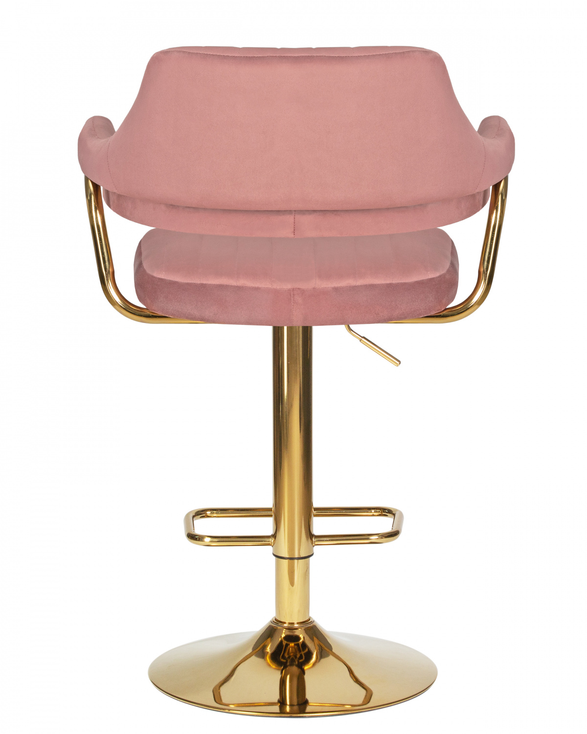 Стул барный DOBRIN CHARLY GOLD, розовый велюр (MJ9-32)
