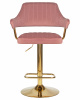 Стул барный DOBRIN CHARLY GOLD, розовый велюр (MJ9-32)