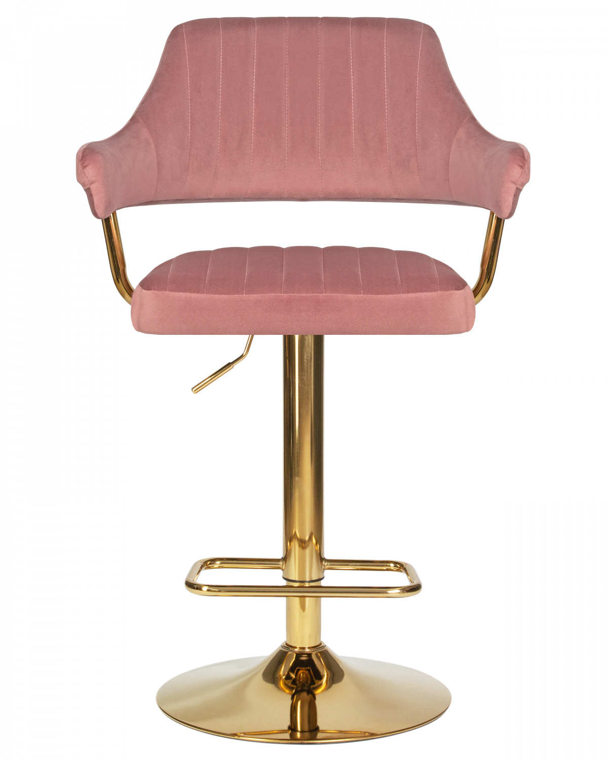 Стул барный DOBRIN CHARLY GOLD, розовый велюр (MJ9-32)