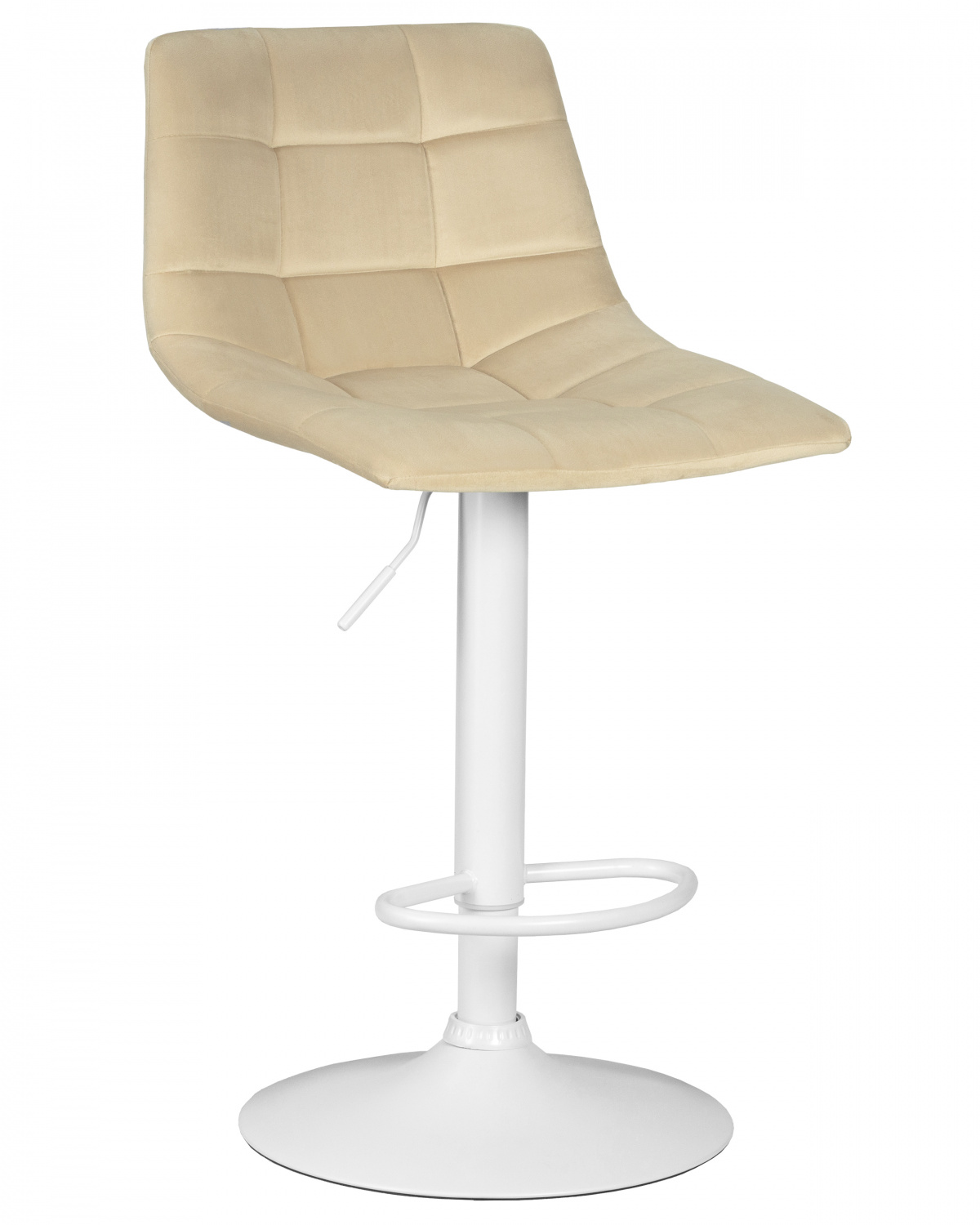 Стул барный DOBRIN TAILOR WHITE, бежевый велюр (MJ9-10)