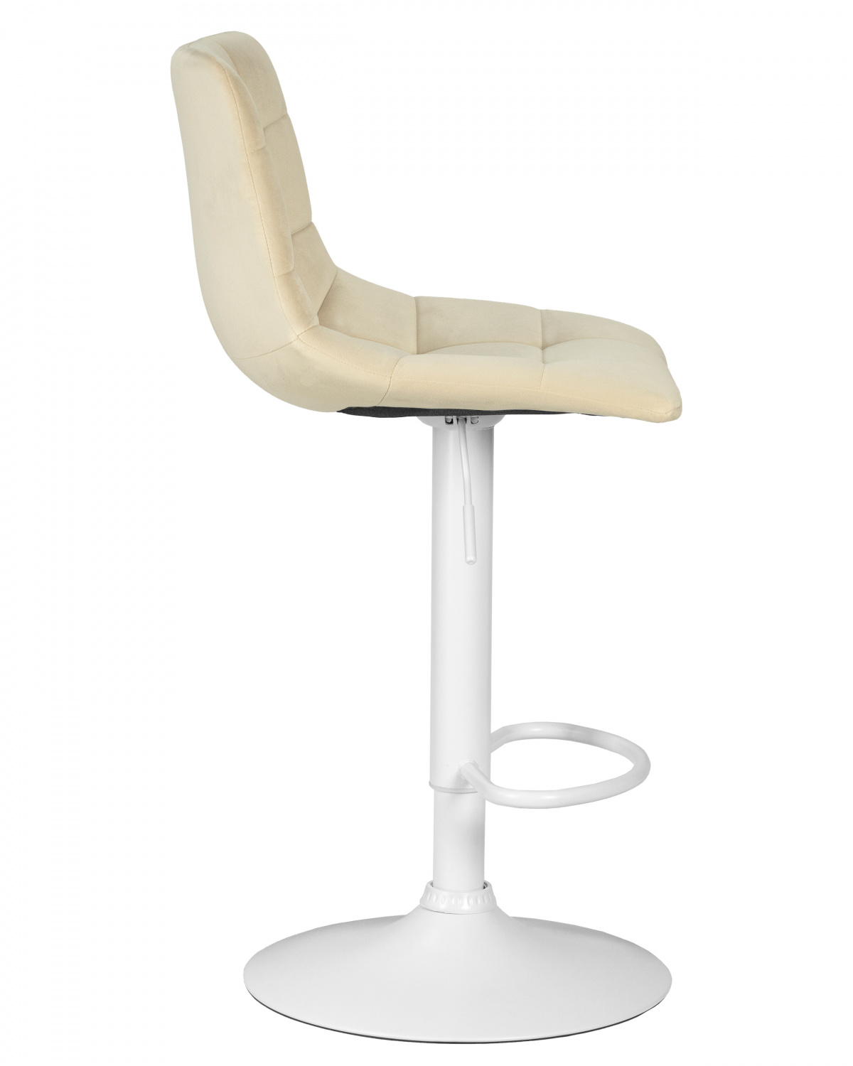 Стул барный DOBRIN TAILOR WHITE, бежевый велюр (MJ9-10)