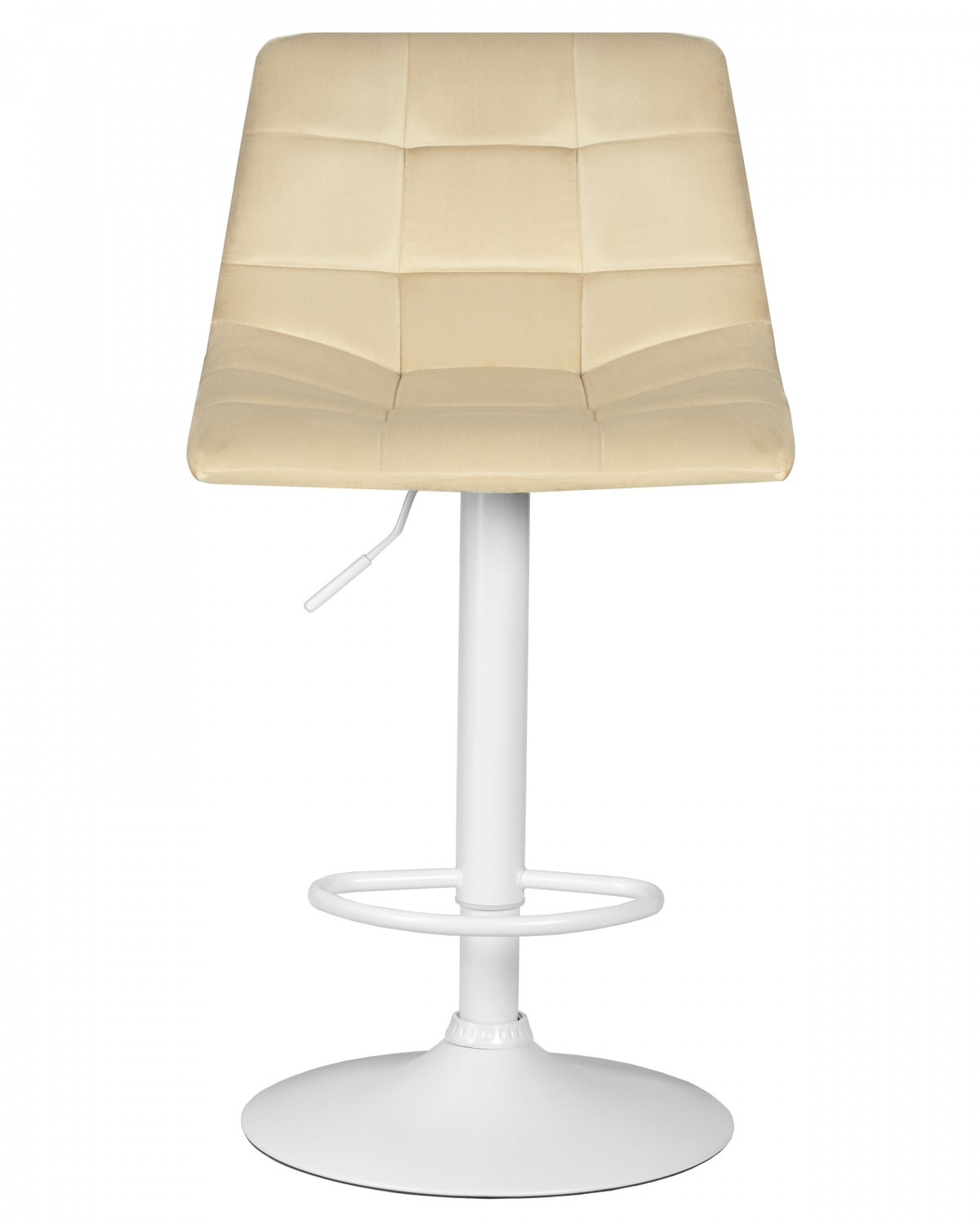 Стул барный DOBRIN TAILOR WHITE, бежевый велюр (MJ9-10)