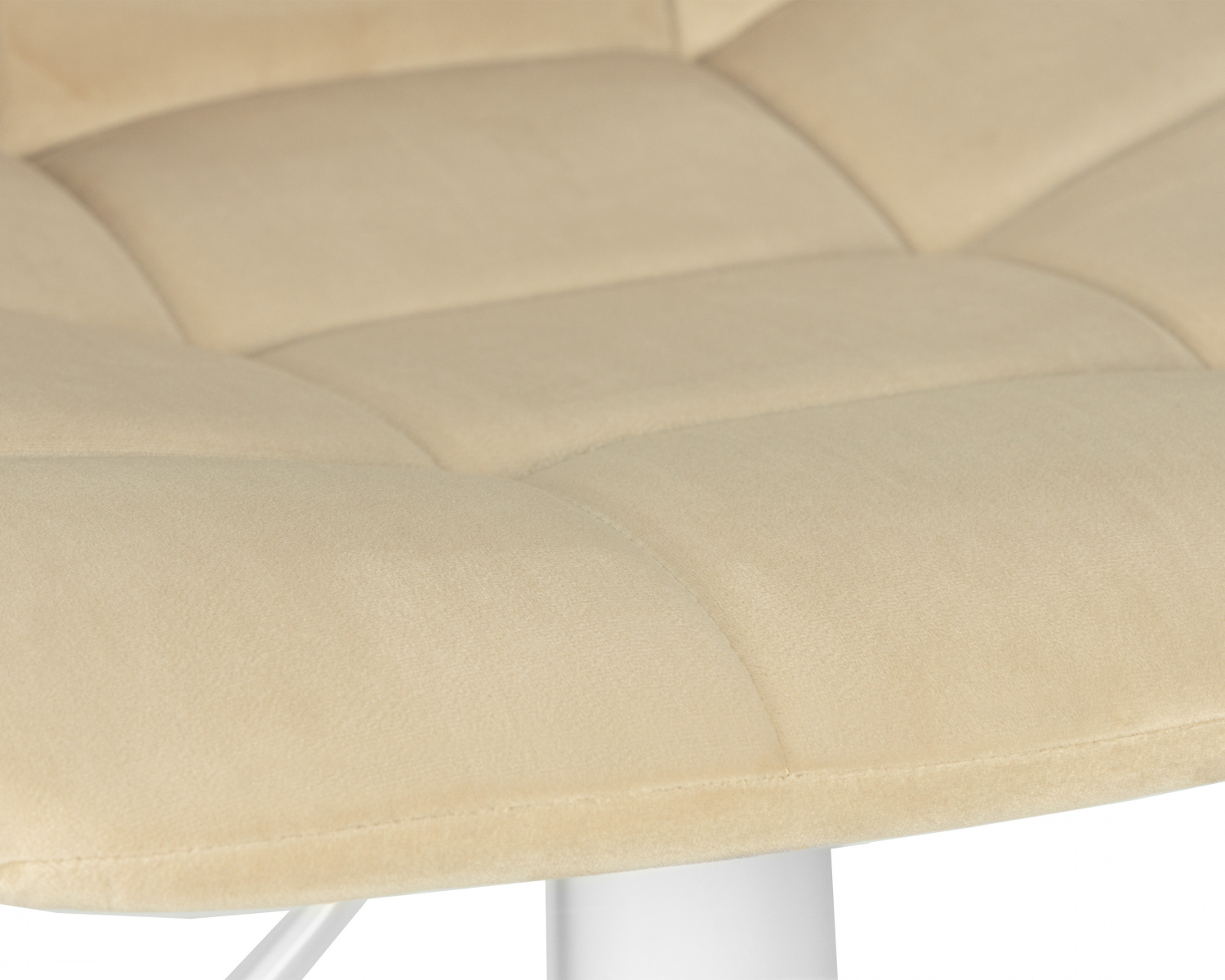 Стул барный DOBRIN TAILOR WHITE, бежевый велюр (MJ9-10)