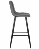 Стул барный DOBRIN NICOLE, черные матовые ножки, темно-серый велюр (108-91)