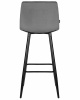 Стул барный DOBRIN NICOLE, черные матовые ножки, темно-серый велюр (108-91)