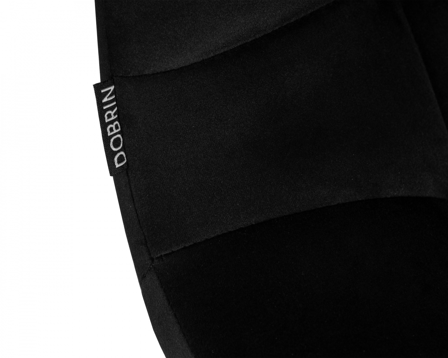 Стул барный DOBRIN NICOLE, черные матовые ножки, черный велюр (108-77)