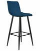 Стул барный DOBRIN NICOLE, черные матовые ножки, темно-синий велюр (108-95)