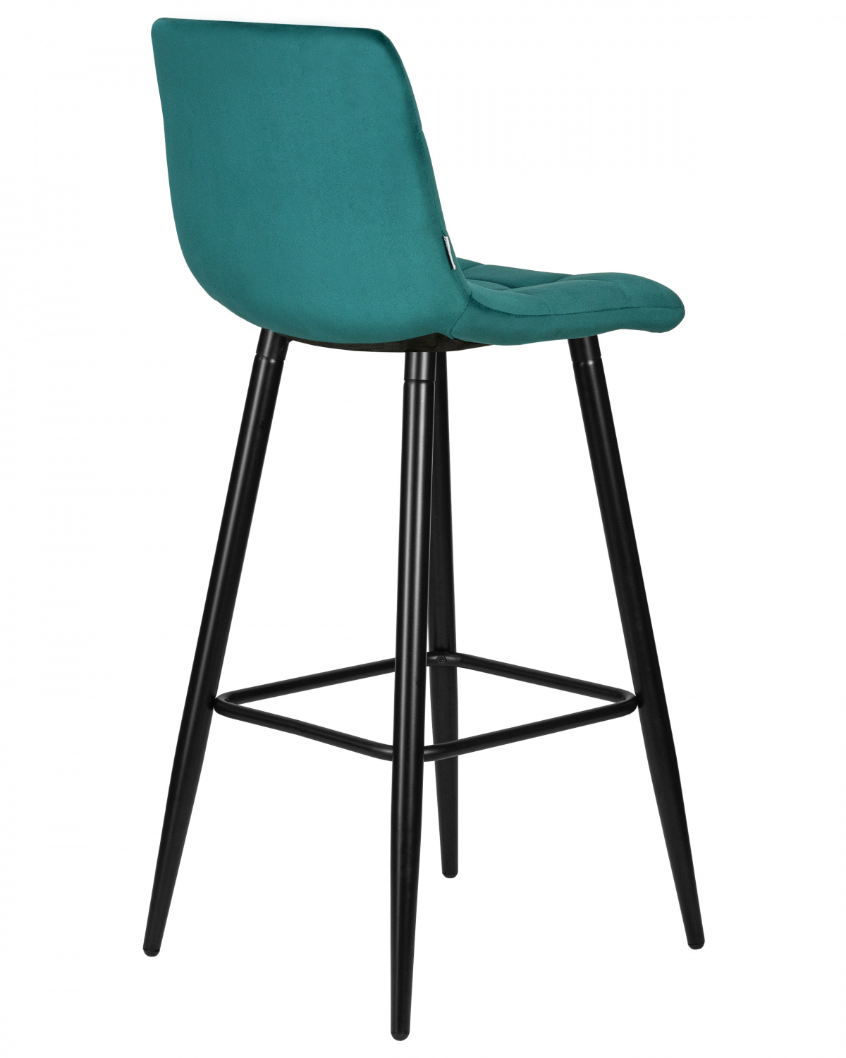 Стул барный DOBRIN NICOLE, черные матовые ножки, морской волны велюр (108-119)