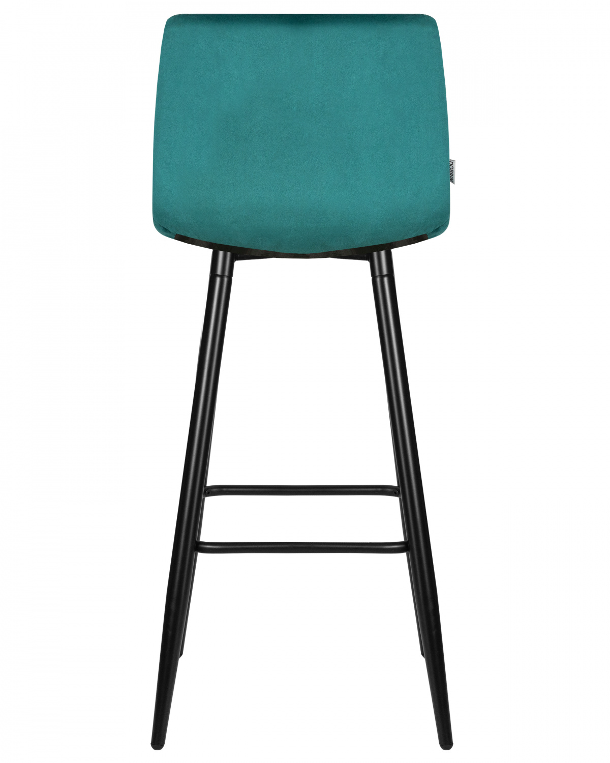 Стул барный DOBRIN NICOLE, черные матовые ножки, морской волны велюр (108-119)