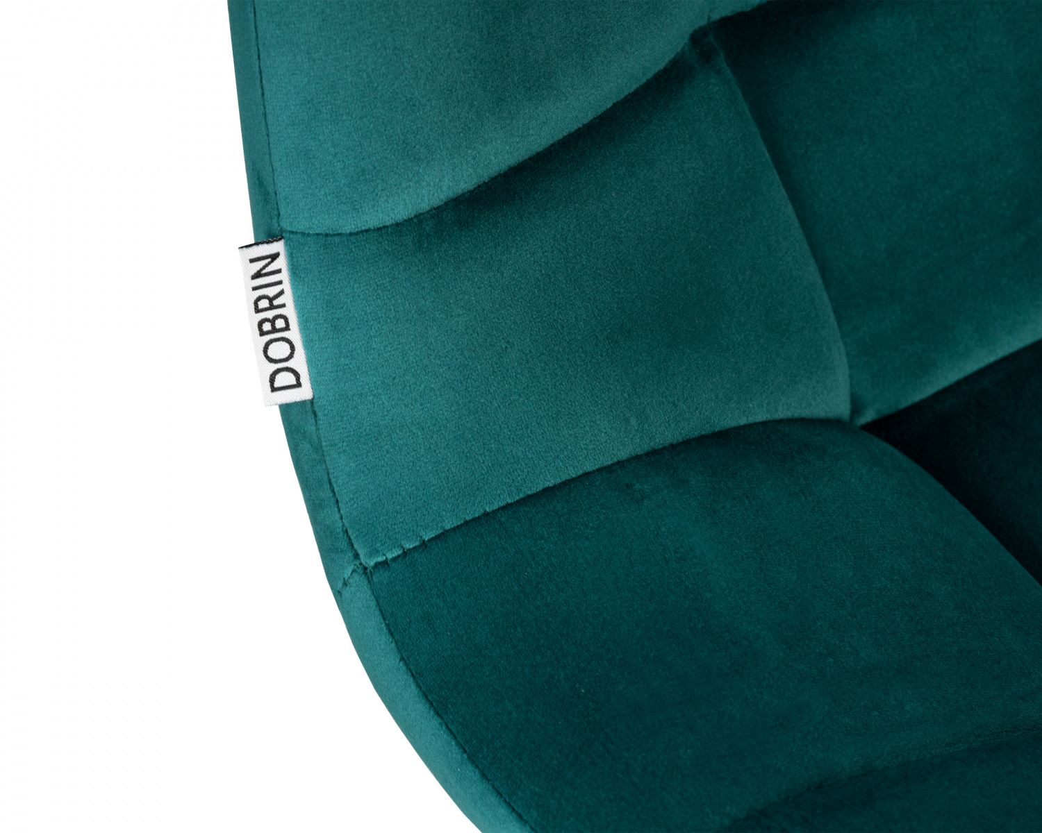 Стул барный DOBRIN NICOLE, черные матовые ножки, морской волны велюр (108-119)