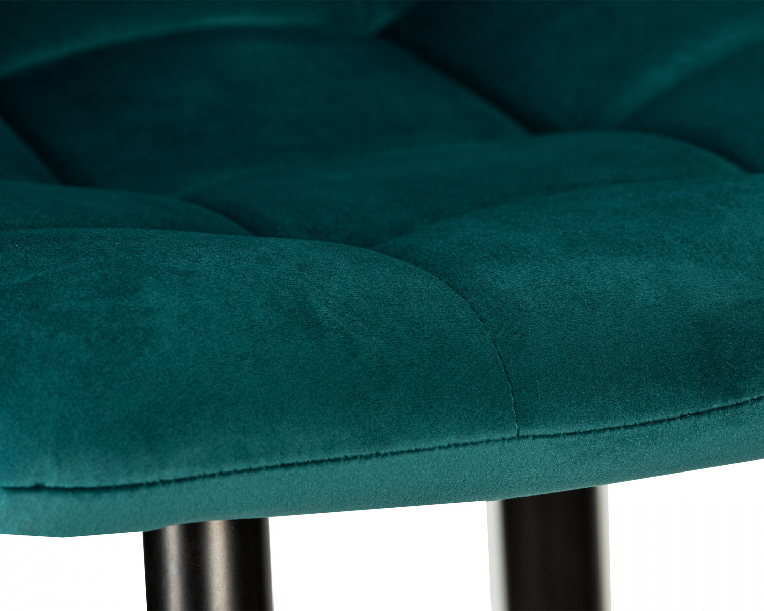 Стул барный DOBRIN NICOLE, черные матовые ножки, морской волны велюр (108-119)