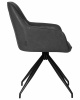 Стул обеденный DOBRIN DANIEL, черные ножки, винтажная антрацитовая экокожа (RU-08)