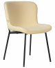 Стул обеденный DOBRIN MILO, черные ножки, кремовый букле (UF992-02)