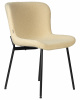 Стул обеденный DOBRIN MILO, черные ножки, кремовый букле (UF992-02)