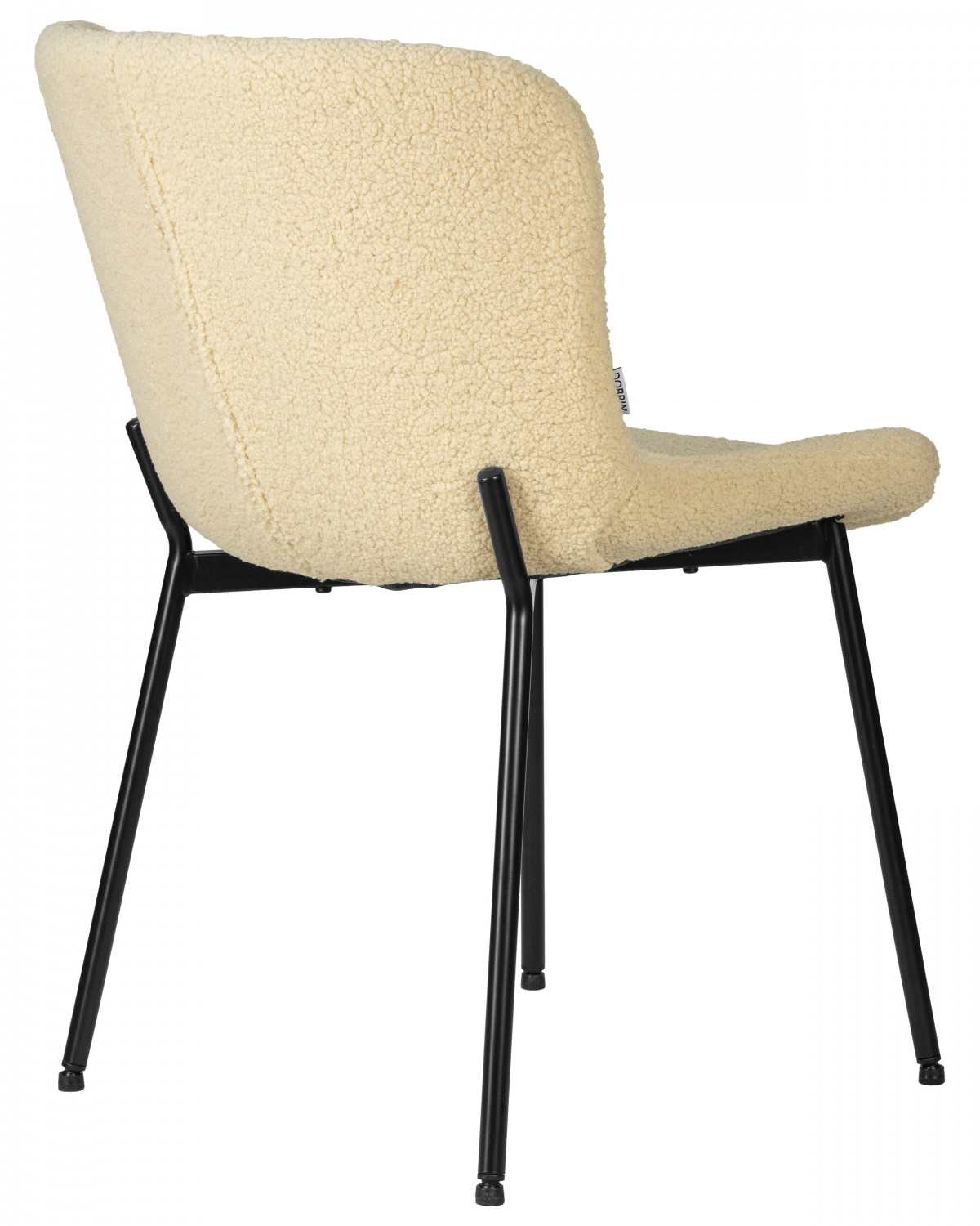 Стул обеденный DOBRIN MILO, черные ножки, кремовый букле (UF992-02)