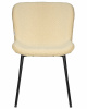 Стул обеденный DOBRIN MILO, черные ножки, кремовый букле (UF992-02)