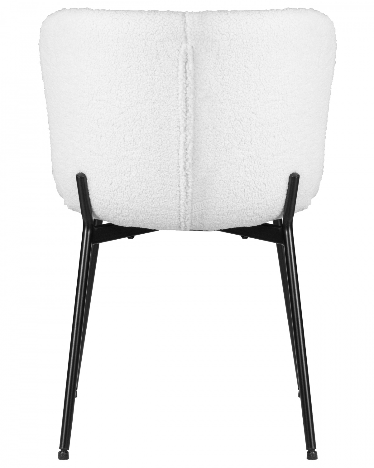 Стул обеденный DOBRIN MILO, черные ножки, белый букле (UF992-01)