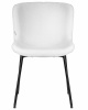 Стул обеденный DOBRIN MILO, черные ножки, белый букле (UF992-01)