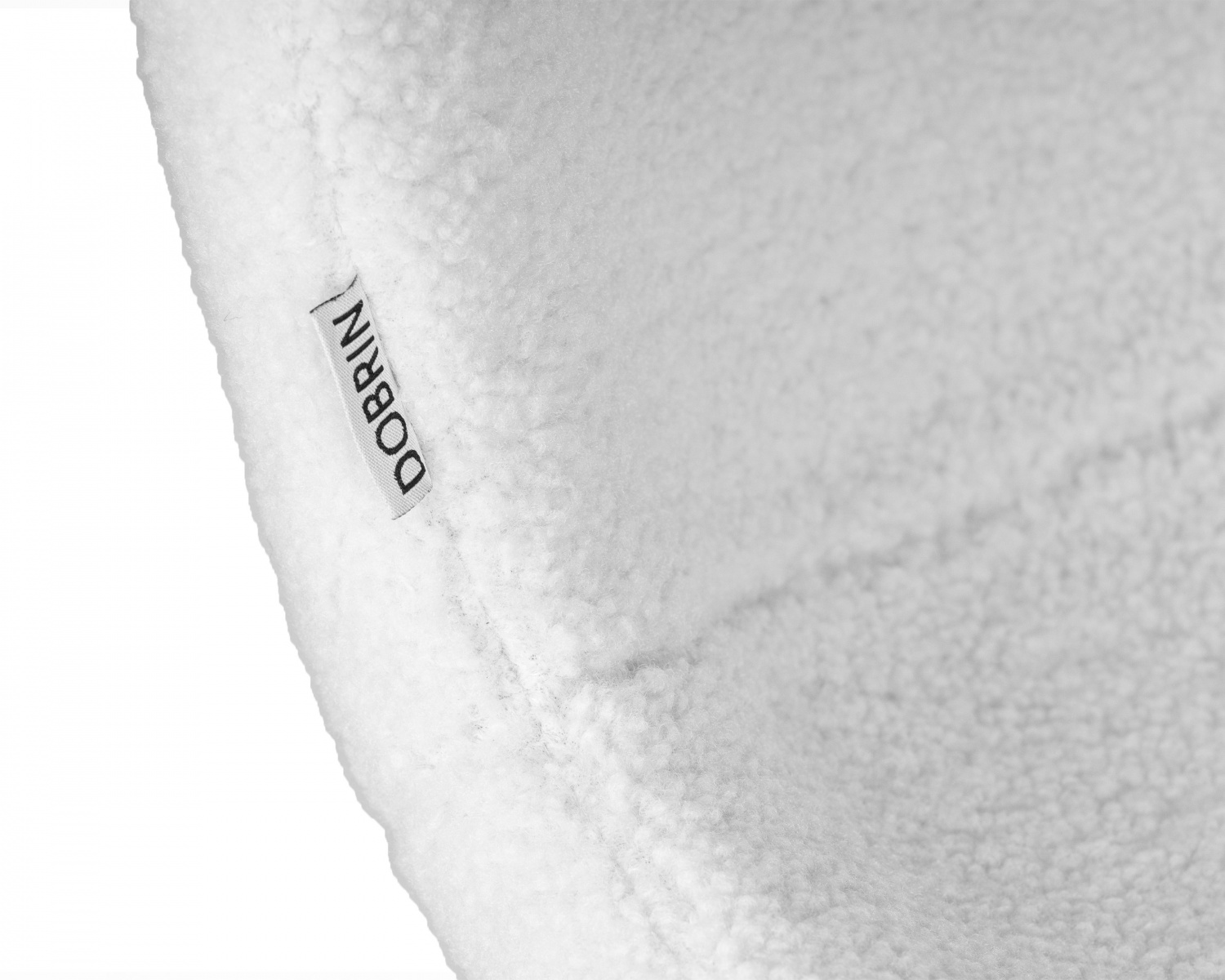 Стул обеденный DOBRIN MILO, черные ножки, белый букле (UF992-01)