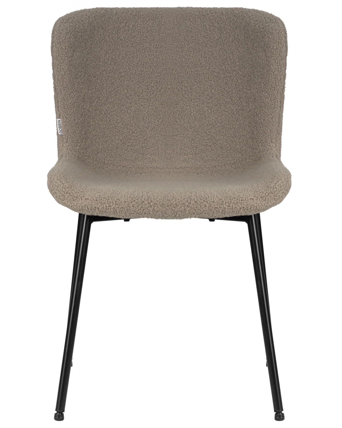 Стул обеденный DOBRIN MILO, черные ножки, бежевый букле (UF992-04)