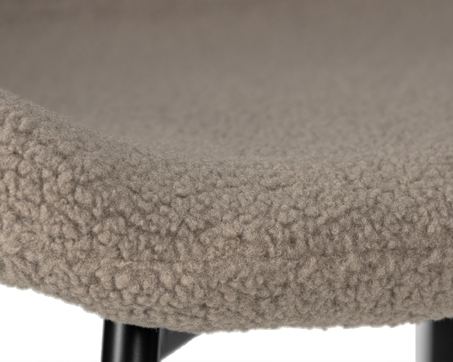 Стул обеденный DOBRIN MILO, черные ножки, бежевый букле (UF992-04)