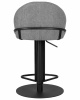 Стул барный DOBRIN OLIVER, серая ткань (FLY1347-17)