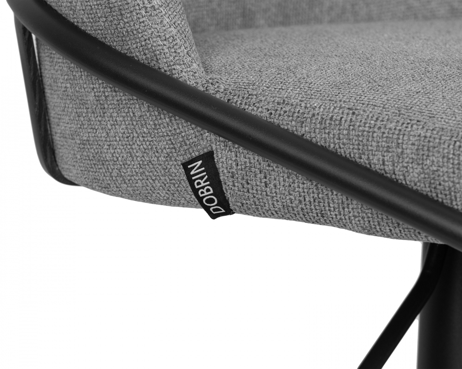 Стул барный DOBRIN OLIVER, серая ткань (FLY1347-17)