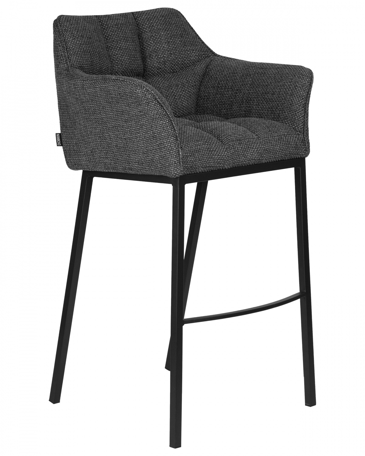 Стул барный DOBRIN LUCAS, серая ткань (F-22)