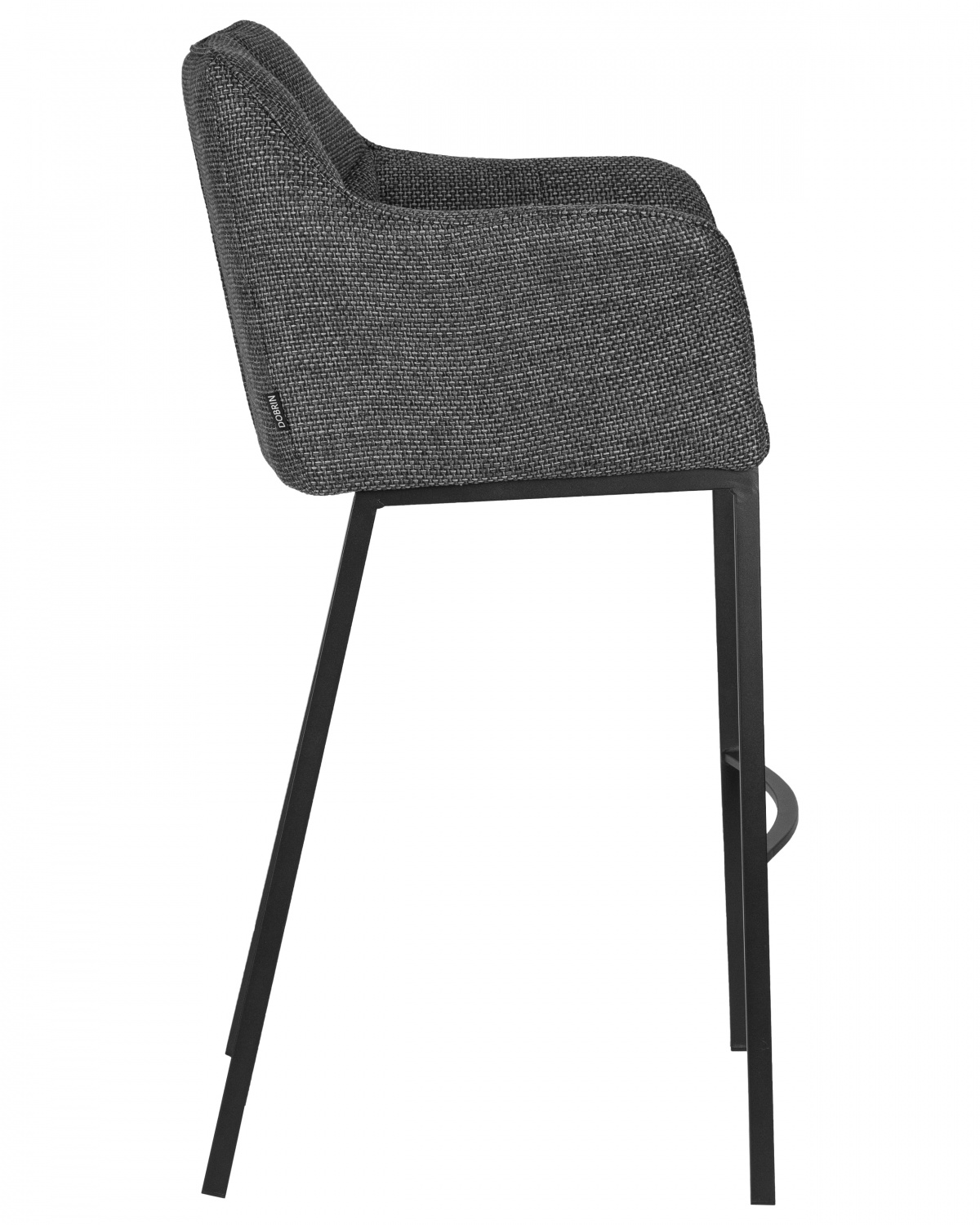 Стул барный DOBRIN LUCAS, серая ткань (F-22)