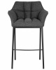 Стул барный DOBRIN LUCAS, серая ткань (F-22)
