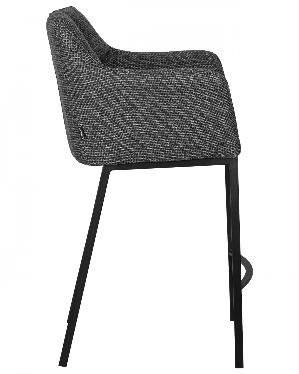 Стул полубарный DOBRIN LUCAS COUNTER, серая ткань (F-22)