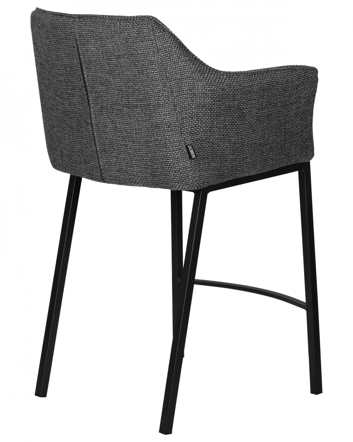 Стул полубарный DOBRIN LUCAS COUNTER, серая ткань (F-22)