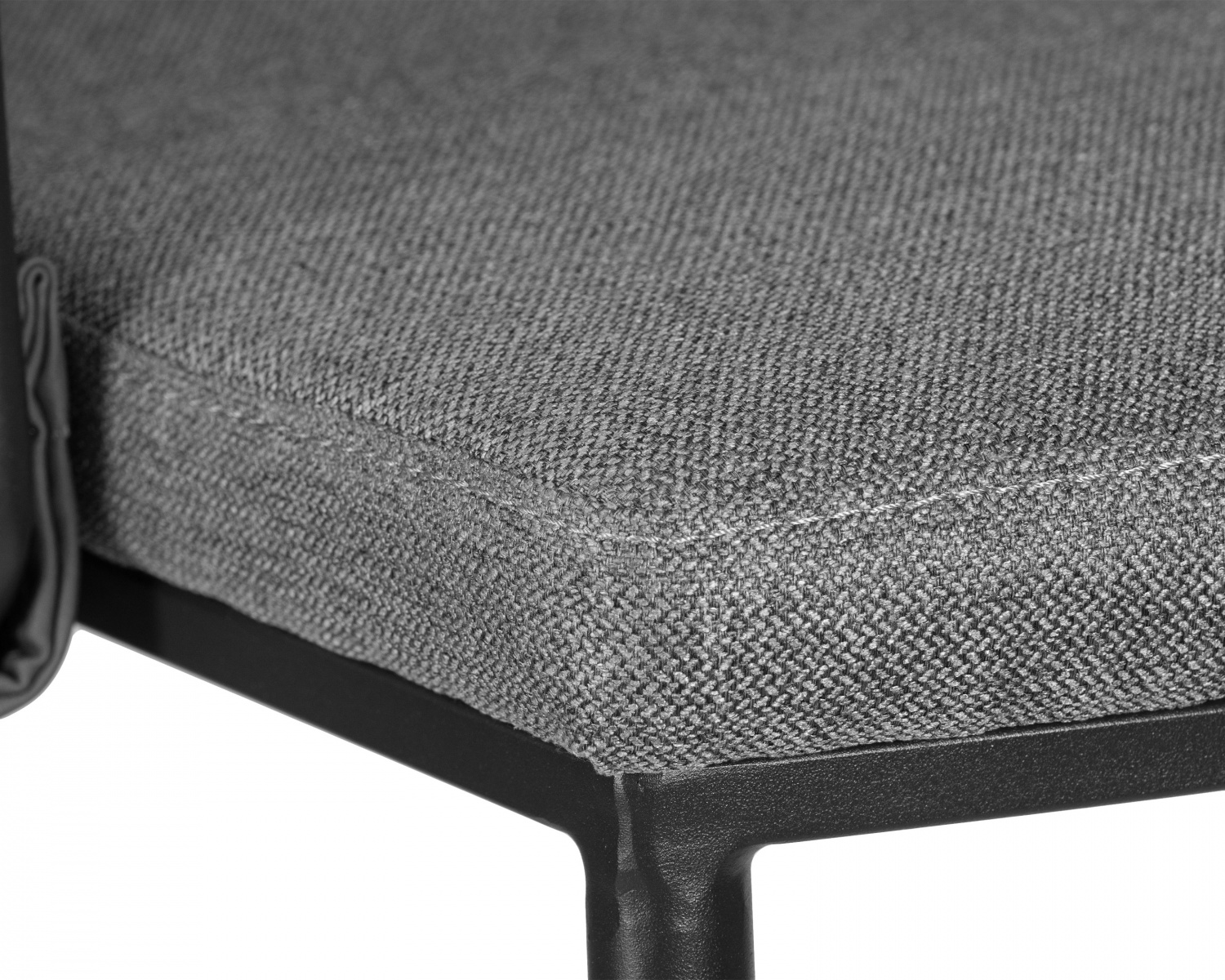 Стул полубарный DOBRIN AMELIA COUNTER, серая ткань (F-48), темно-серый винтажный PU (MF-12)