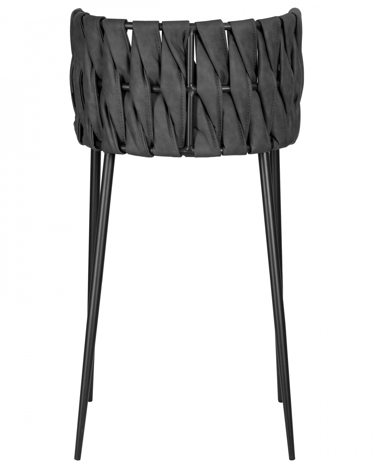 Стул барный DOBRIN AMELIA, серая ткань (F-48), темно-серый винтажный PU (MF-12)