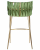 Стул барный DOBRIN EMMA GOLD, зеленый велюр (VF-08)