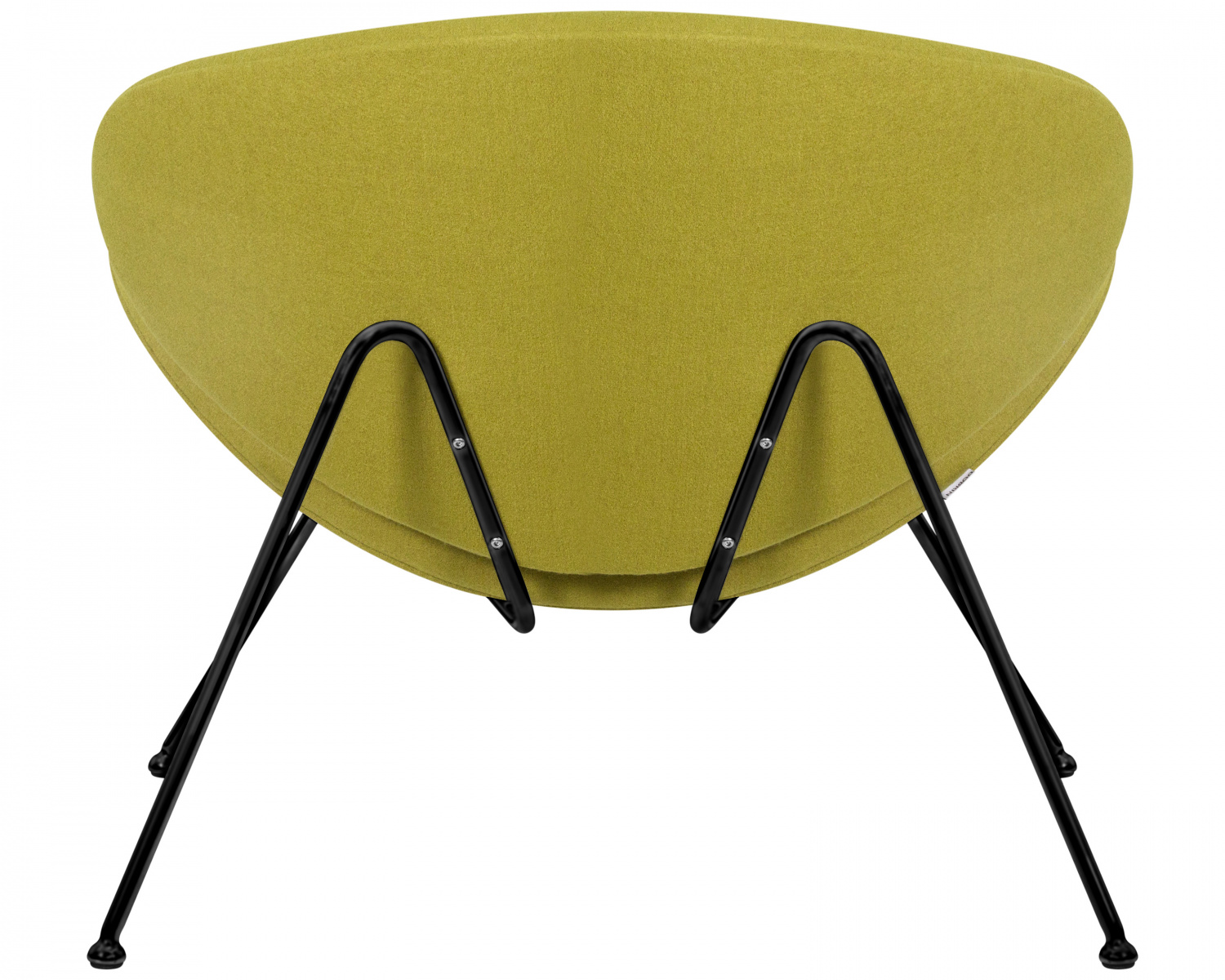 Кресло дизайнерское DOBRIN EMILY, светло-зеленая ткань AF3, черное основание