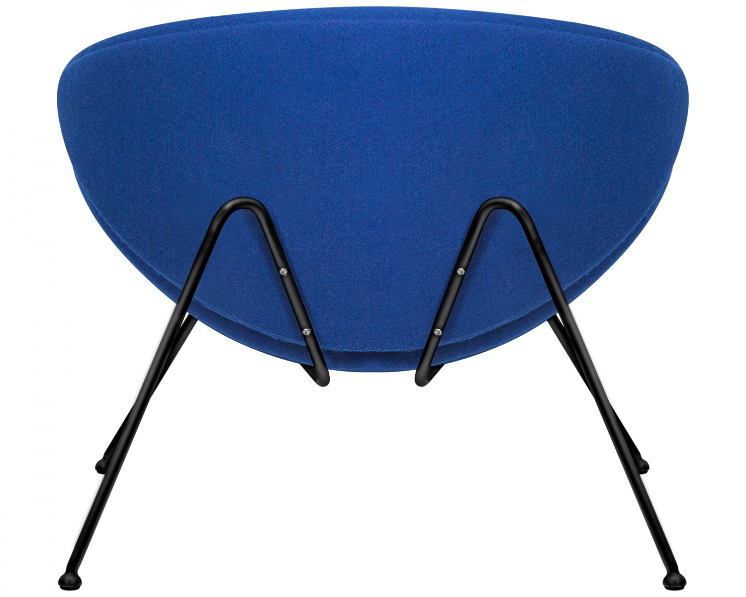 Кресло дизайнерское DOBRIN EMILY, синяя ткань AF6, черное основание