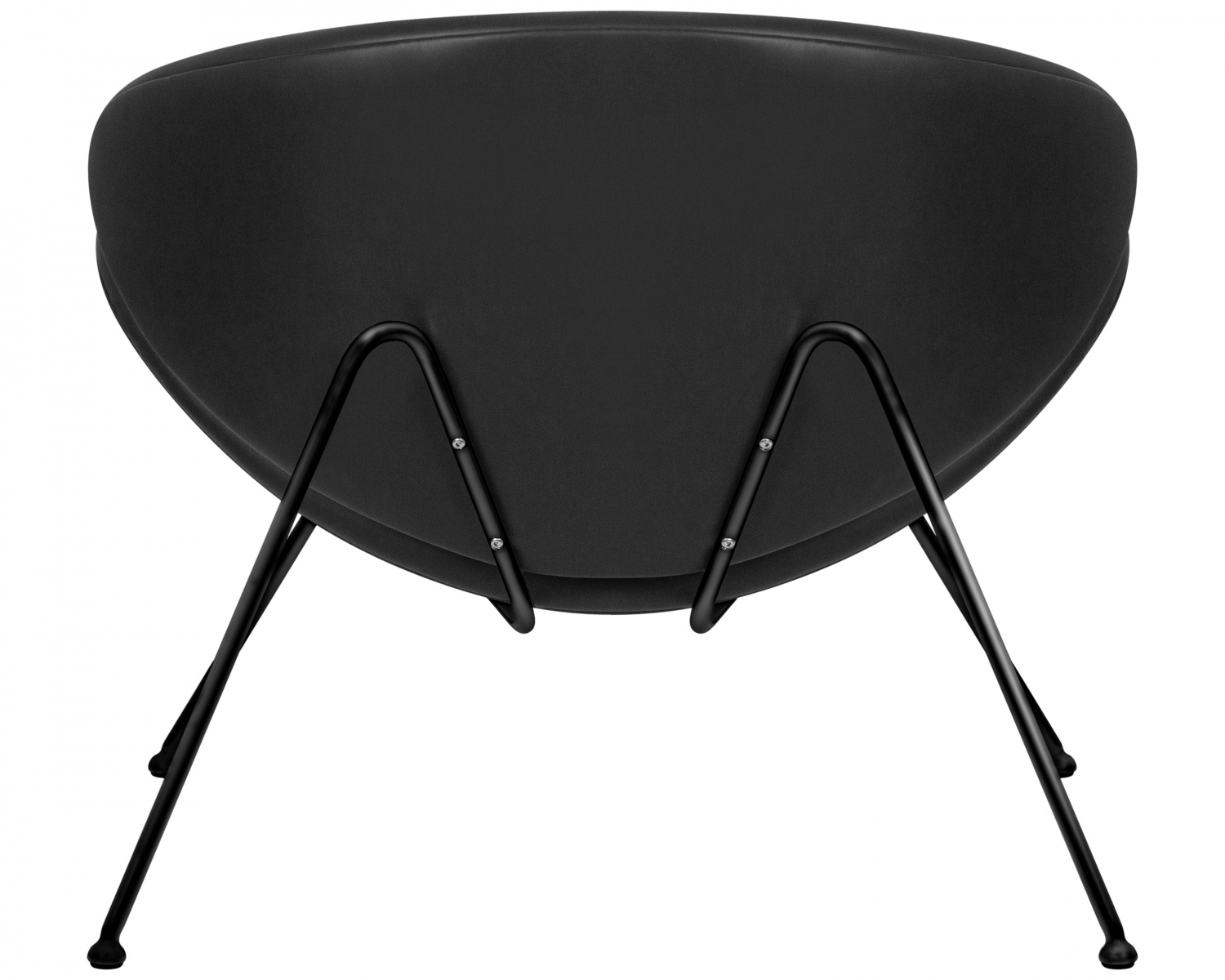 Кресло дизайнерское DOBRIN EMILY, черный винил YP16, черное основания