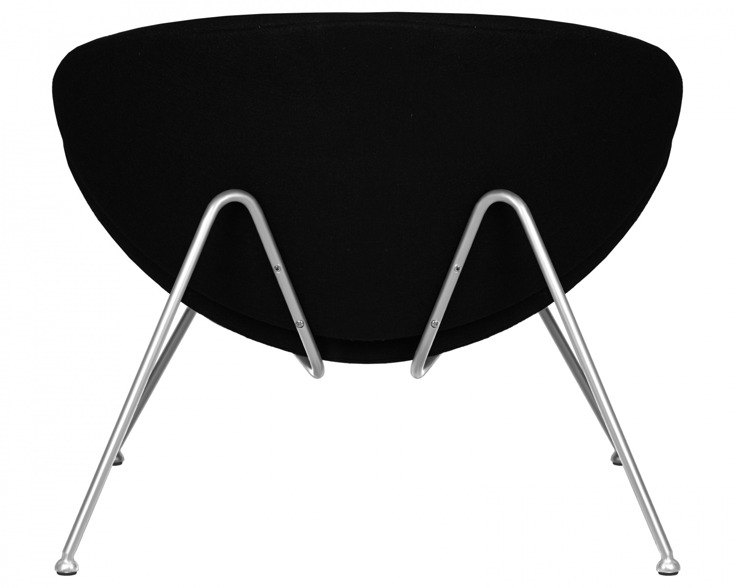 Кресло дизайнерское DOBRIN EMILY, черный ткань AF9, хромированная сталь