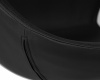 Кресло дизайнерское DOBRIN SWAN, черный кожзам P13, алюминиевое основание