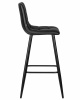Стул барный DOBRIN NICOLE, черные матовые ножки, черная экокожа (P-01)